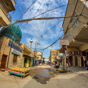 Irak, Hillah (Al Hilla). Ulica w centrum miasta.